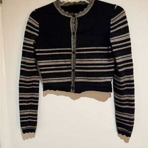 TOCCIN (NY) Striped Black and Gold Women's Sweater